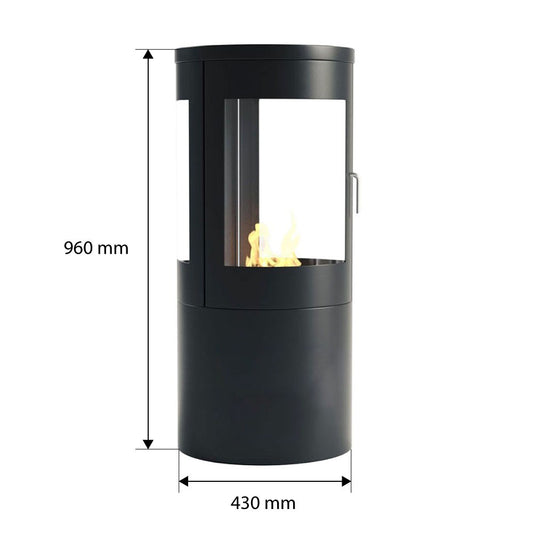 Columbus - Freestanding Stove with 360-View