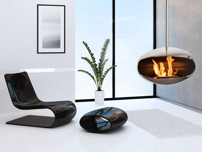 Cocoon Aeris Polished Steel with Steel Pole