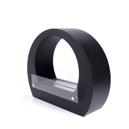 Round Bio Fireplace - Black