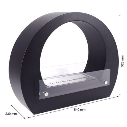 Round Bio Fireplace - Black