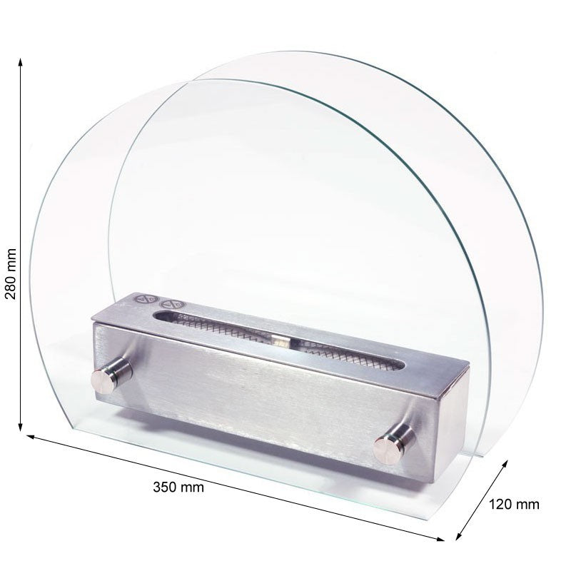 Circular Table Bio Fireplace - Steel