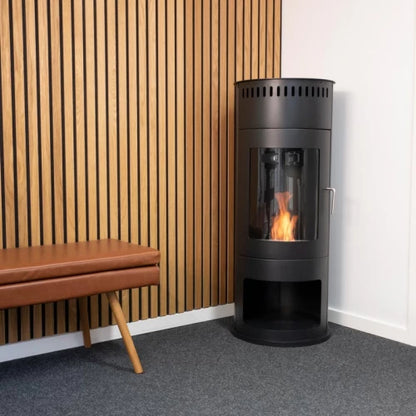 Washington - Black bioethanol Wood-Freestanding Burning Stove