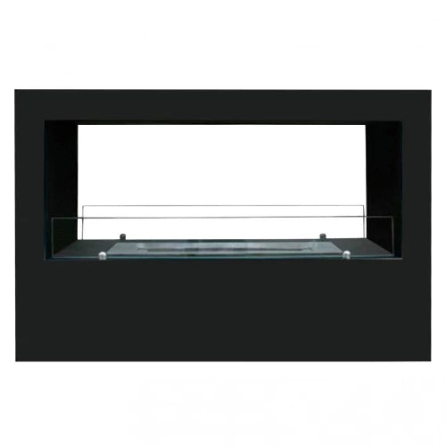 Freestanding L Bioethanol Fireplace - Black
