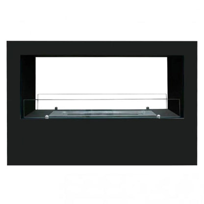 Freestanding L Bioethanol Fireplace - Black