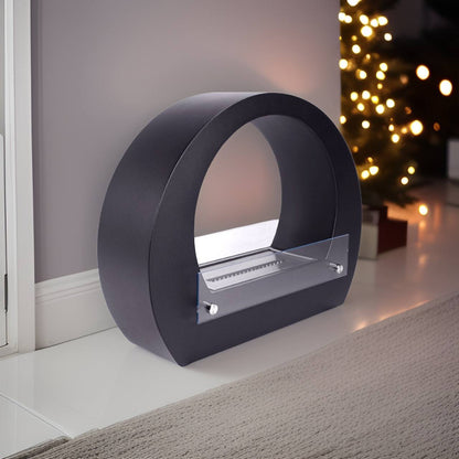 Round Bio Fireplace - Black