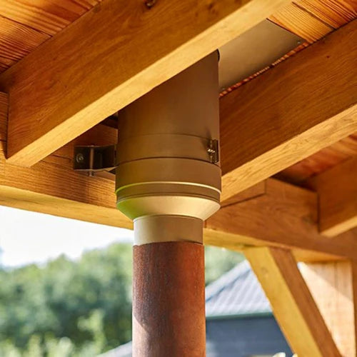 Quaruba L Corten Steel Wood Burning Outdoor Garden Fireplace