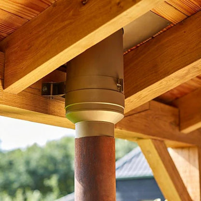 Quaruba L Corten Steel Wood Burning Outdoor Garden Fireplace