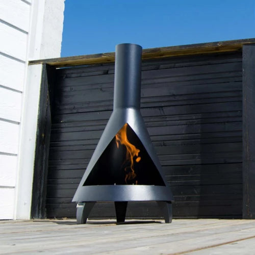Steel Bio Fire in Wood Burner Design