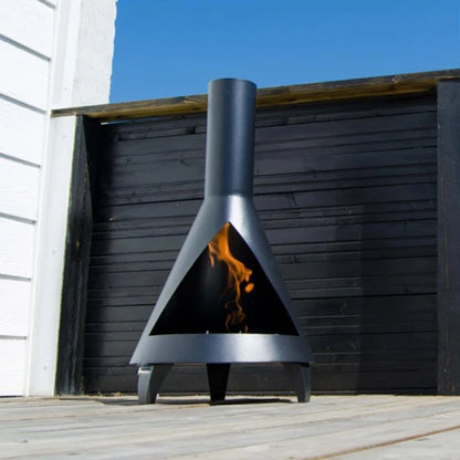 Steel Bio Fire in Wood Burner Design