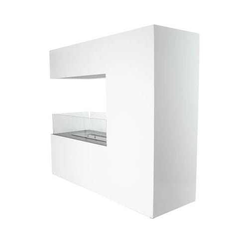 White Powder Coated Steel Biofireplace