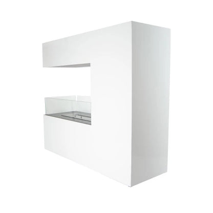 White Powder Coated Steel Biofireplace