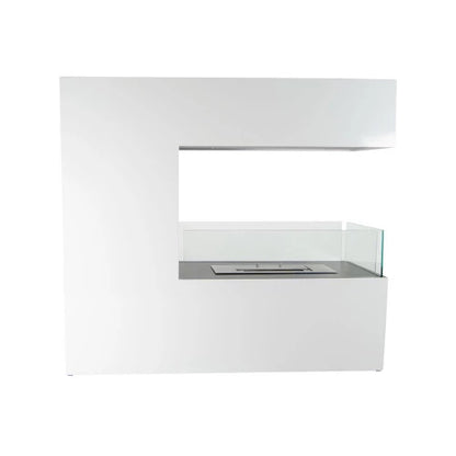 White Powder Coated Steel Biofireplace