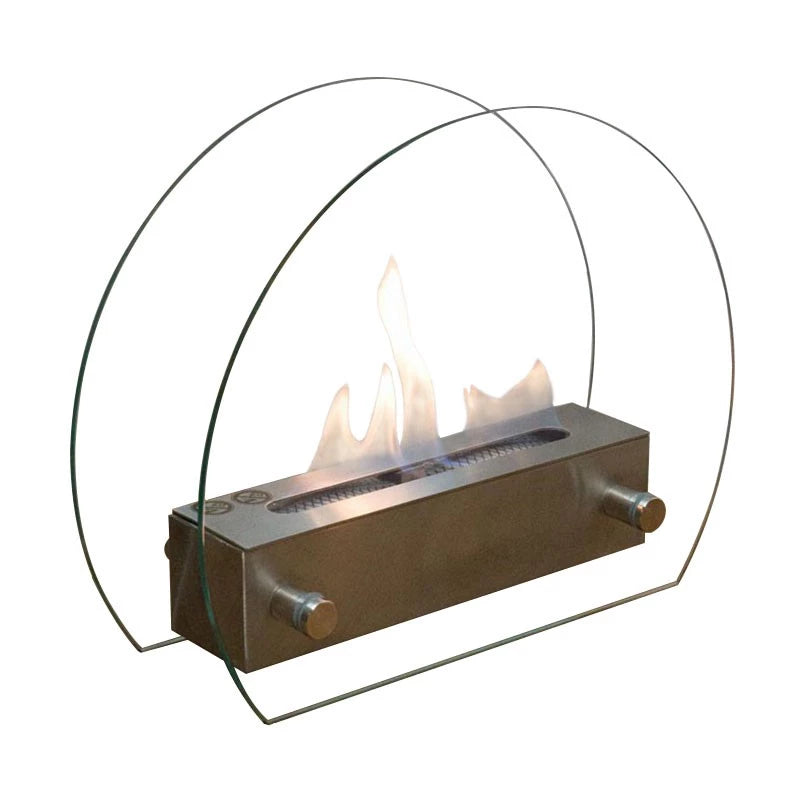 Circular Table Bio Fireplace - Steel